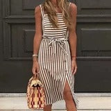 Button stripe dress