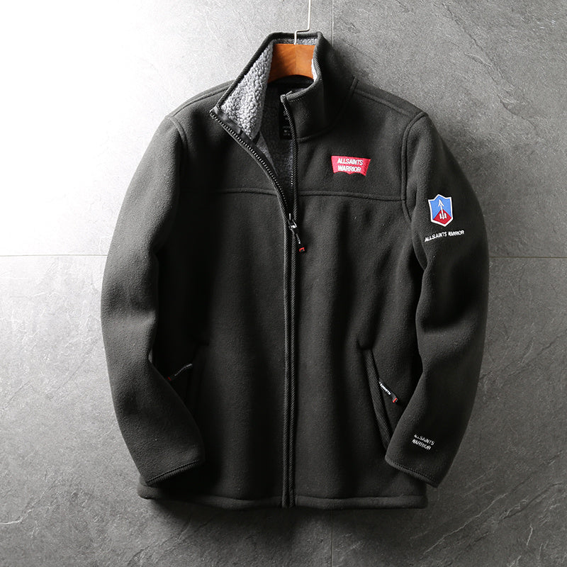 Outdoor Warm Fleece Soft Shell Cotton Coat Lamb Wool Outer