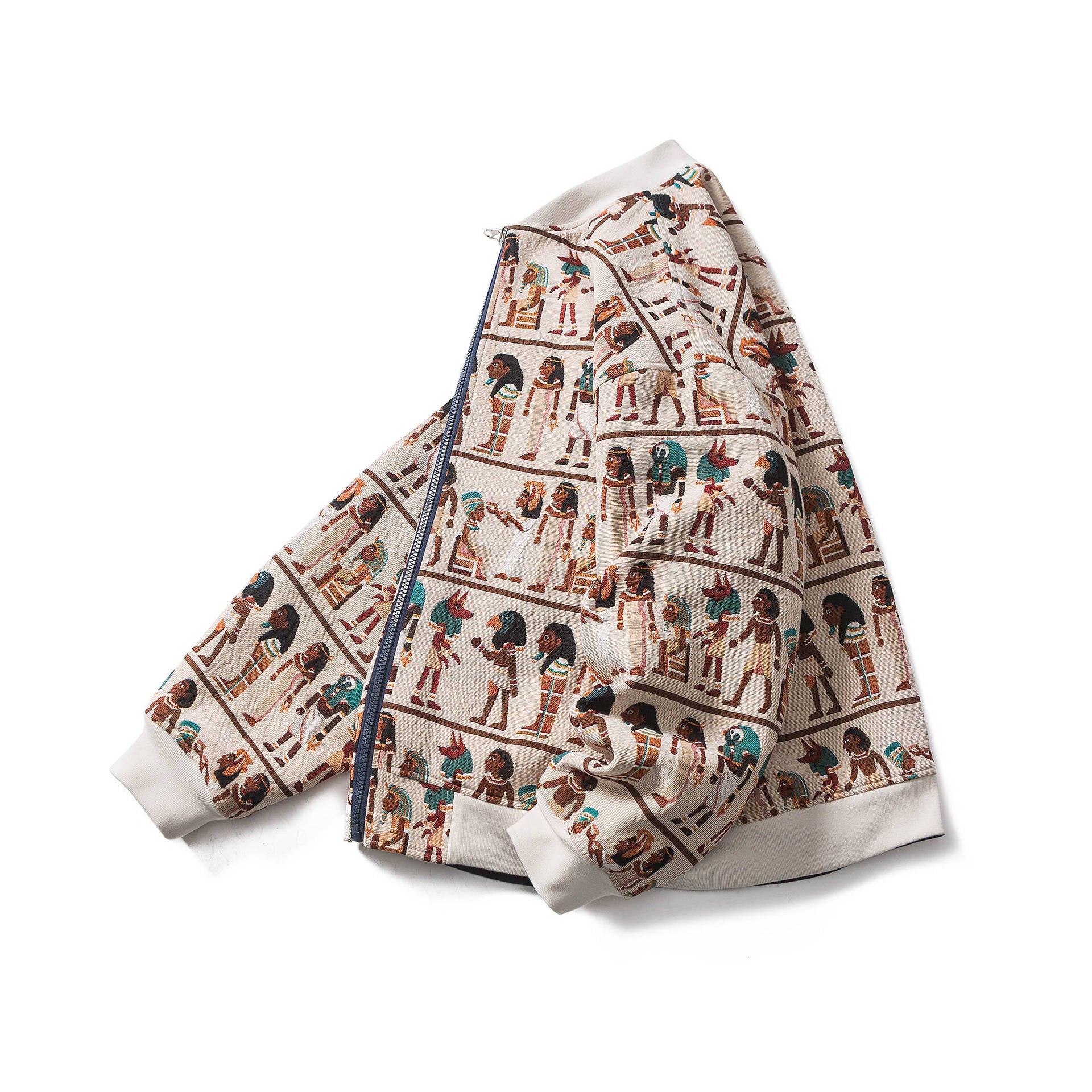 Loose Embroidered Double Sided Bomber Jacket