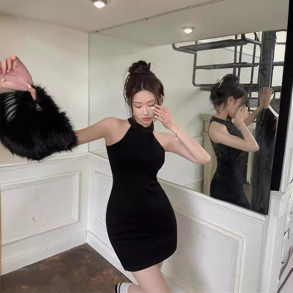 Waist-tight Slimming Halter Chic Dress