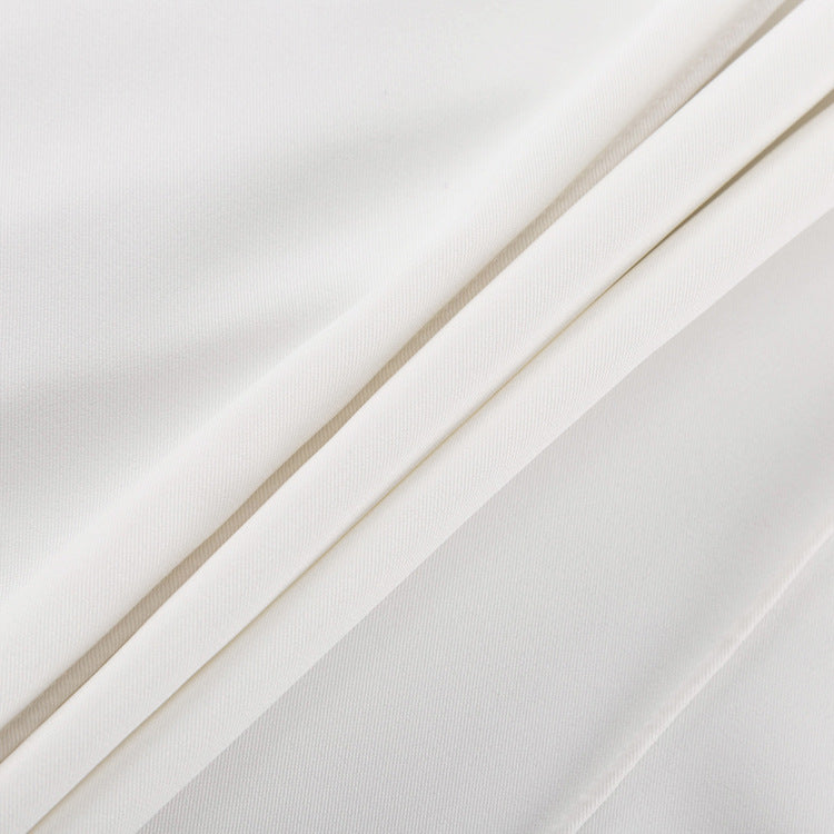 Milky White Commuter Mop Skirt For Women