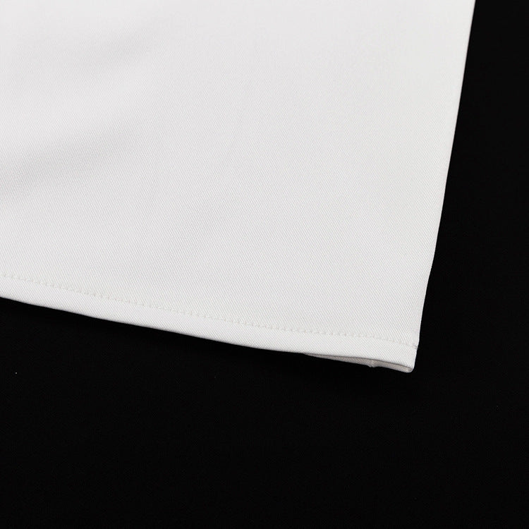 Milky White Commuter Mop Skirt For Women