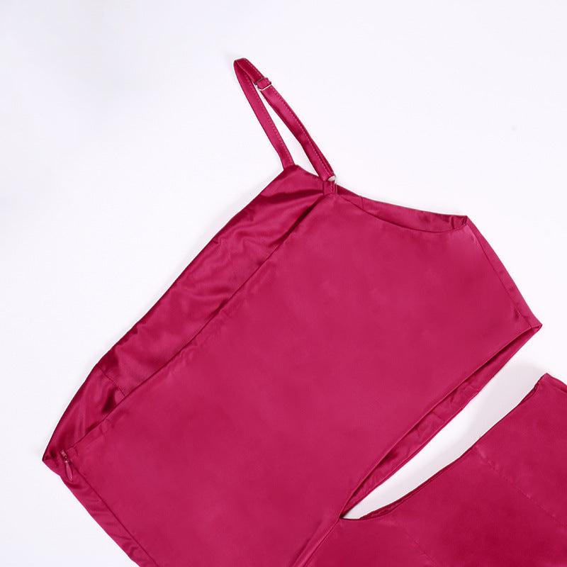 Slit Off-shoulder Off-waist Fringed Dress